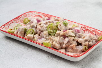 Freshly cooked Filipino food called Dinakdakan