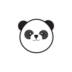 cute panda vector logo icon