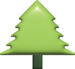 3d christmas tree isolated