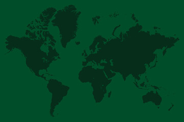 High resolution green map of the world.
