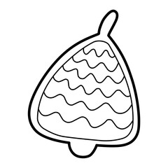 Doodle Christmas cookies. coloring of the Christmas gingerbread star. Christmas gingerbread. Sweet holiday cookies with patterns and decorations.