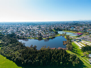 Lake Rotokaeo from the air, Drone shot