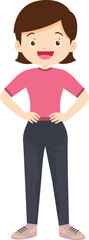 people training exercise cartoon character