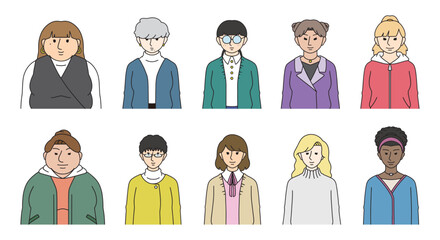 様々なタイプの人達　10人セット