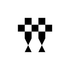 glass logo pixel monogram 