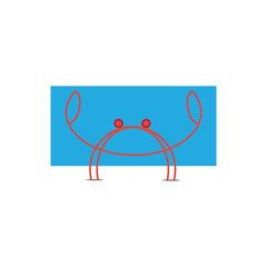 fresh crab vector logo icon