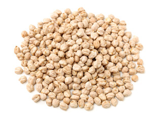 Chickpeas isolated on a white background