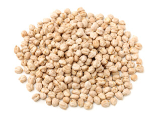 Chickpeas isolated on a white background