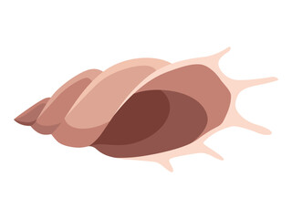 Shell. Realistic aquarium accessory. Decoration or equipment for aquarium. Cartoon vector element