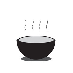 hot soup vector logo icon