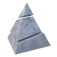 square pyramid 3d icon illustration