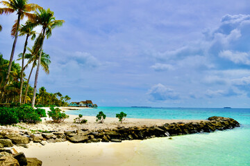 Malediven wunderschöner Blick auf den Strand 