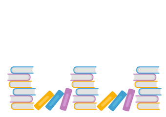 simple background with stack of books design
