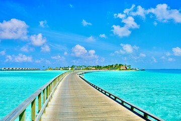 Obraz premium Malediven wunderschöner Blick auf die Insel