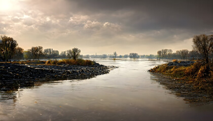 Niedrigwasser in der Elbe