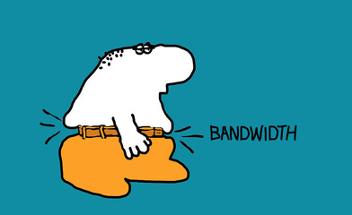 Bandwidth - fun cartoon of office / IT computer jargon