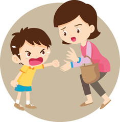 Family character-father mother and children