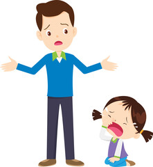 Family character-father mother and children