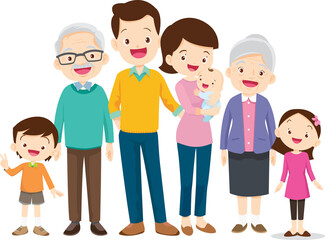 Family character-father mother and children