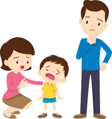 Family character-father mother and children