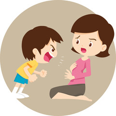 Fototapeta premium Family character-father mother and children