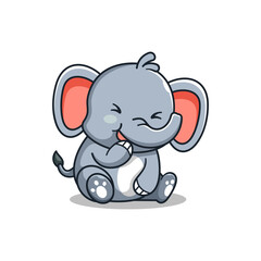 cute elephant character mascot
