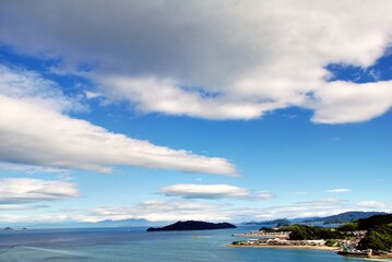 広島県呉市　音戸の瀬戸の夏の空