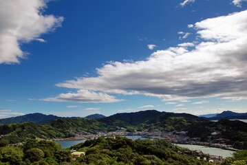 広島県呉市　音戸の瀬戸の夏の空