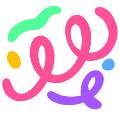 Obraz premium Colorful funny doodle clipart.