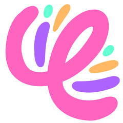 Colorful funny doodle clipart.