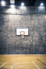 basketball hoop on a vintage concrete wall © Melinda Nagy