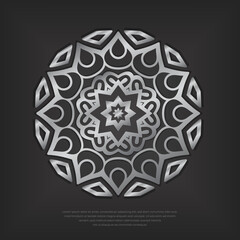 Elegant abstract mandala pattern design vector.