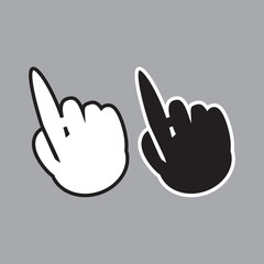 Fototapeta na wymiar index finger for cursor, vector logo icon