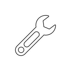 wrench icon in line style icon, isolated on white background