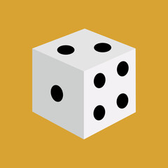 Dice, illustration, vector, edge-to-edge view