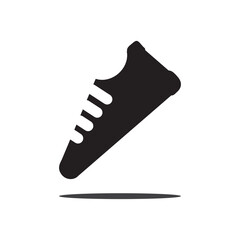 black shoe icon, vector logo icon