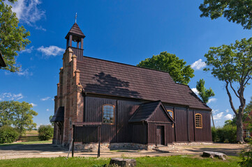 Fototapeta na wymiar Church of St. Mary Magdalene in Brudzewo, Greater Poland voivodeship.