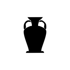 Ceramic vase in doodle style. Hand drawn image