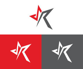sr star logo design