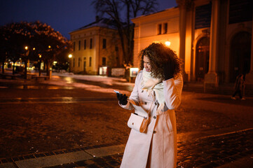 Fototapeta premium winterwalk of a woman