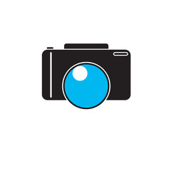 camera to photograph flat vector icon