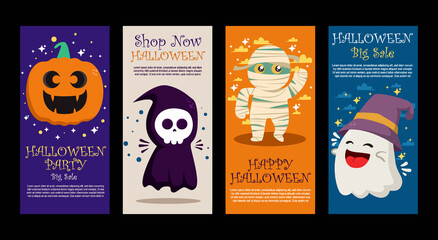 Happy Cute Halloween Banner Sale