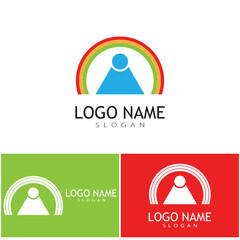 Adoption and community care Logo template vector icon