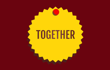 TOGETHER vector typography banner