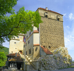 Brasov, Transylvania in Romania. The medieval Bran Castle, famous for the myth of Dracula.