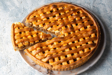 Homemade Organic Apple Pie Dessert Ready To Eat