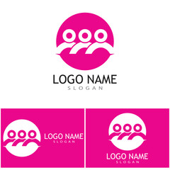 Adoption and community care Logo template vector icon