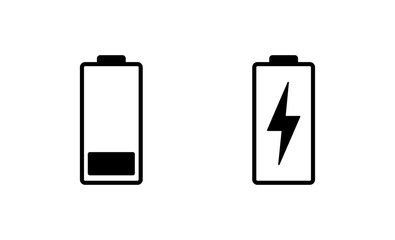 Battery icon vector. battery Charging sign. battery charge level