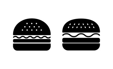 Burger icon vector. burger sign and symbol. hamburger