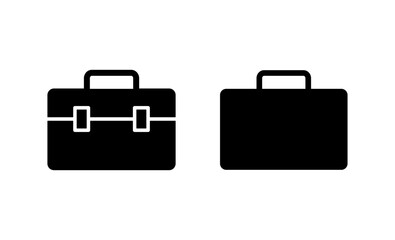 Briefcase icon vector. suitcase sign and symbol. luggage symbol.